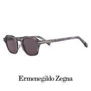 Ermenegildo Zegna - Round - Titanium Alloy - Grey / Striped