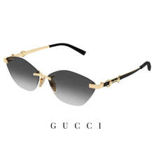 Gucci - Gold and Black - Cat Eye / Rimless