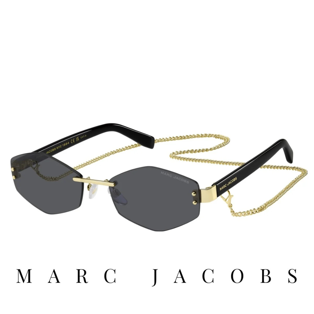 Marc Jacobs - Geometrical / Rimless  - Gold / Black