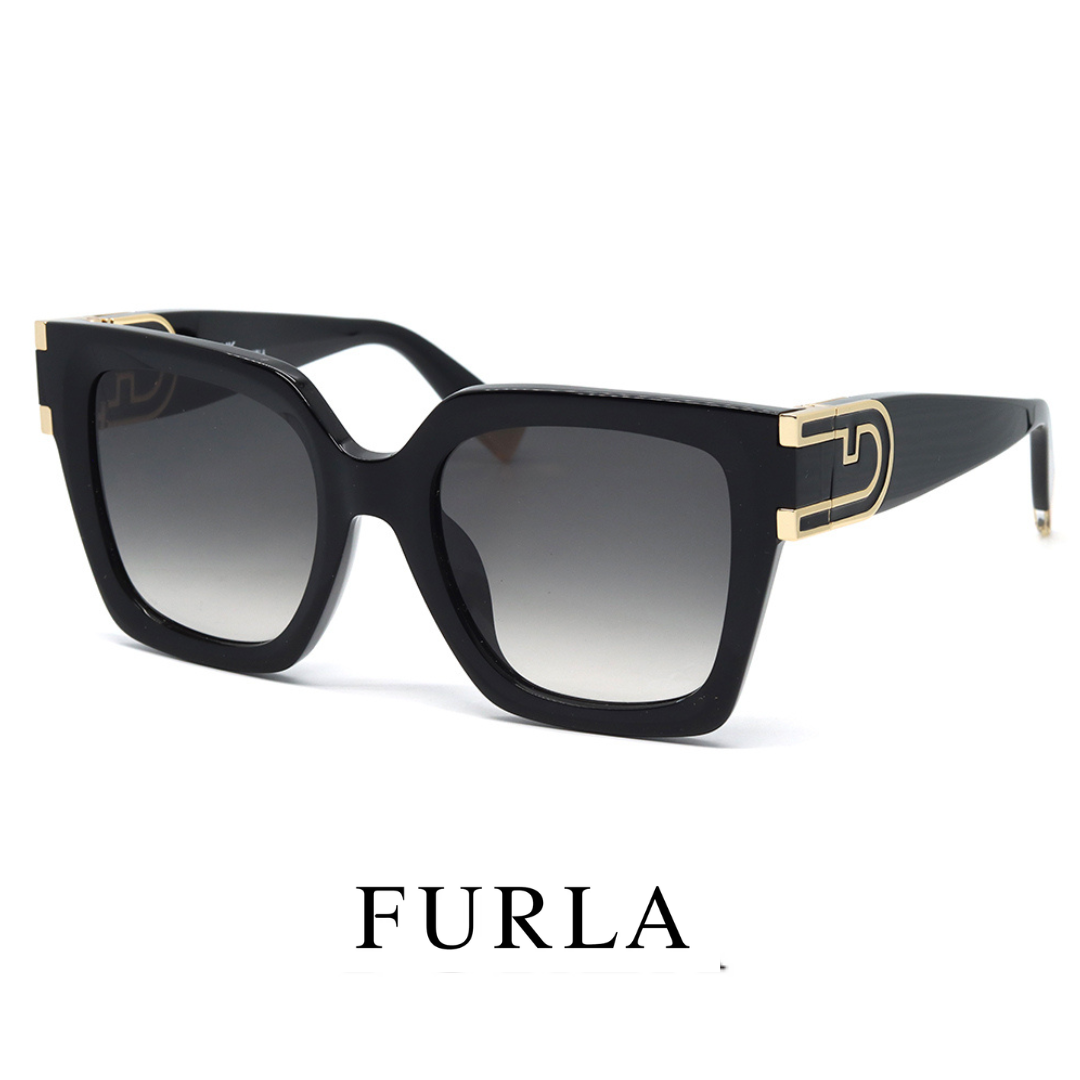 Furla - Square / Rectangular / Full Rim - Shiny / Black