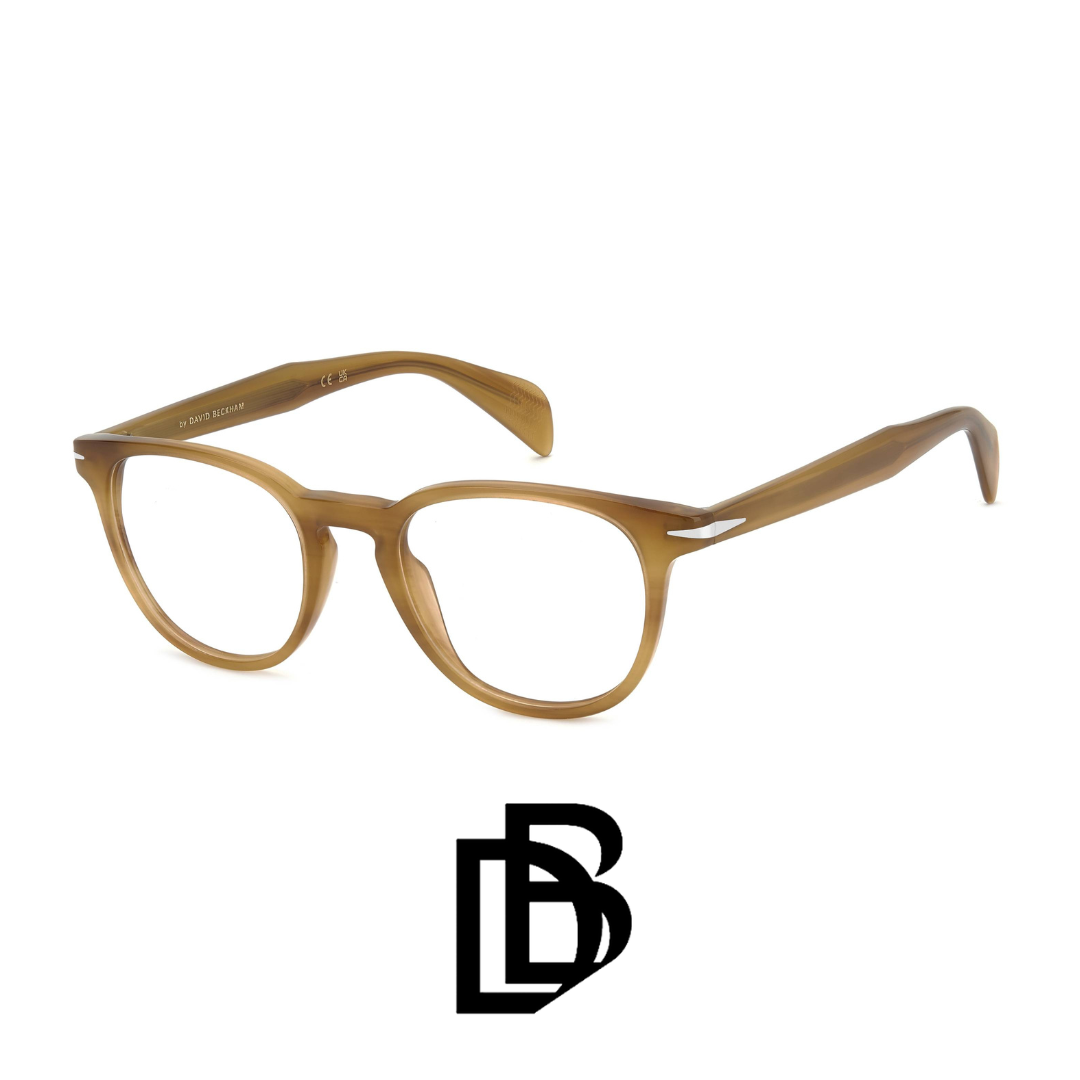 David Beckham Eyewear - Round - Transparent Honey and Gold