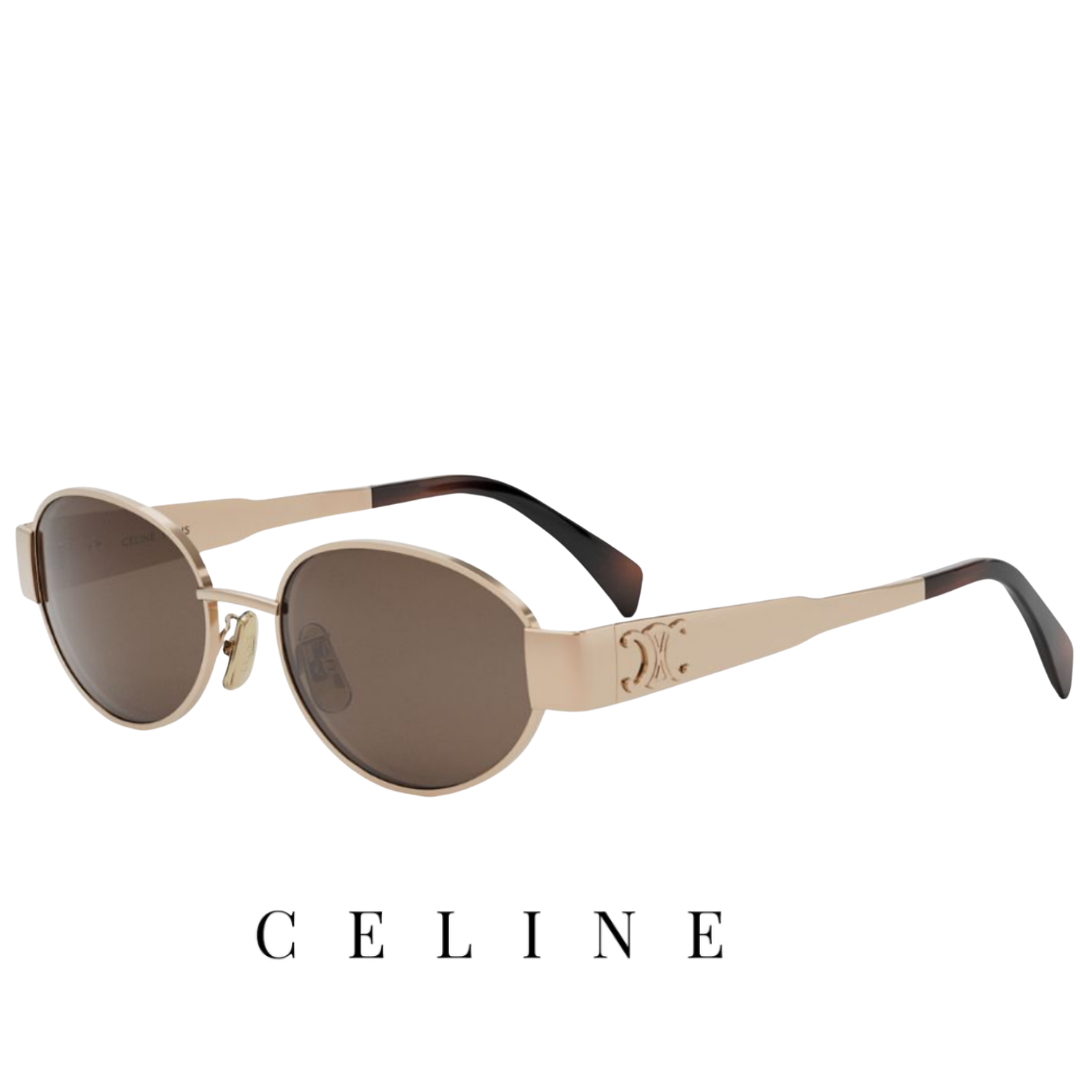 Celine - Triomphe - Metal - Oval - Rose / Gold