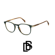 David Beckham Eyewear - Round - Green Stripped Brown