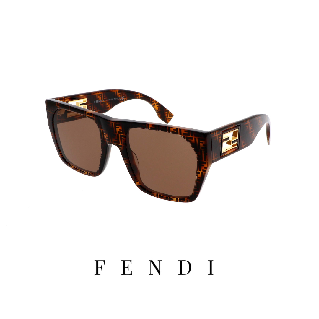 Fendi - Oversized - Square - Havana