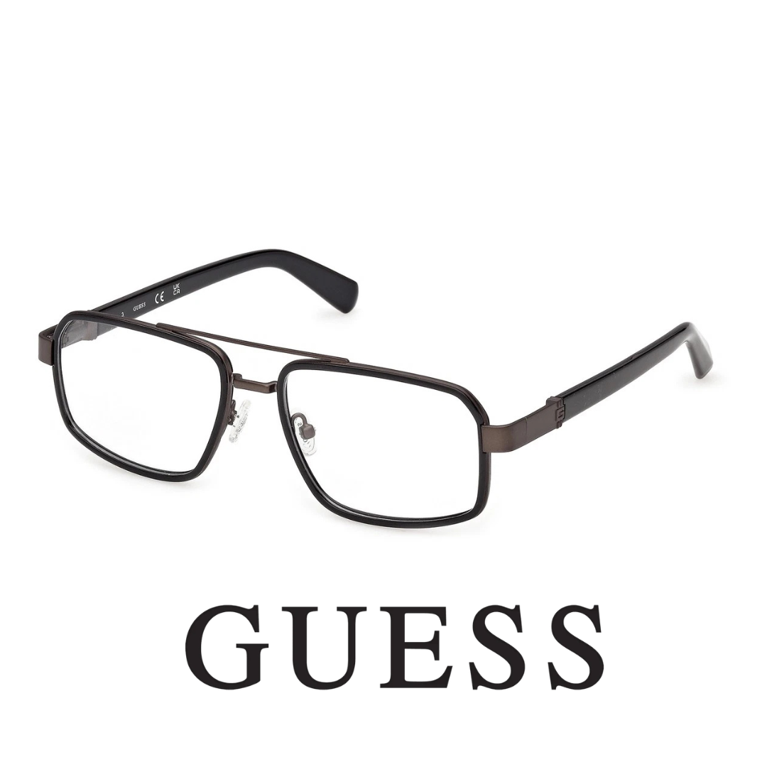 Guess Eyewear - Square - Double Bridge - Shiny Black