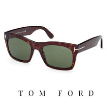 Tom Ford - "Nico-02" -  Square - Shiny Dark Spotted Havana