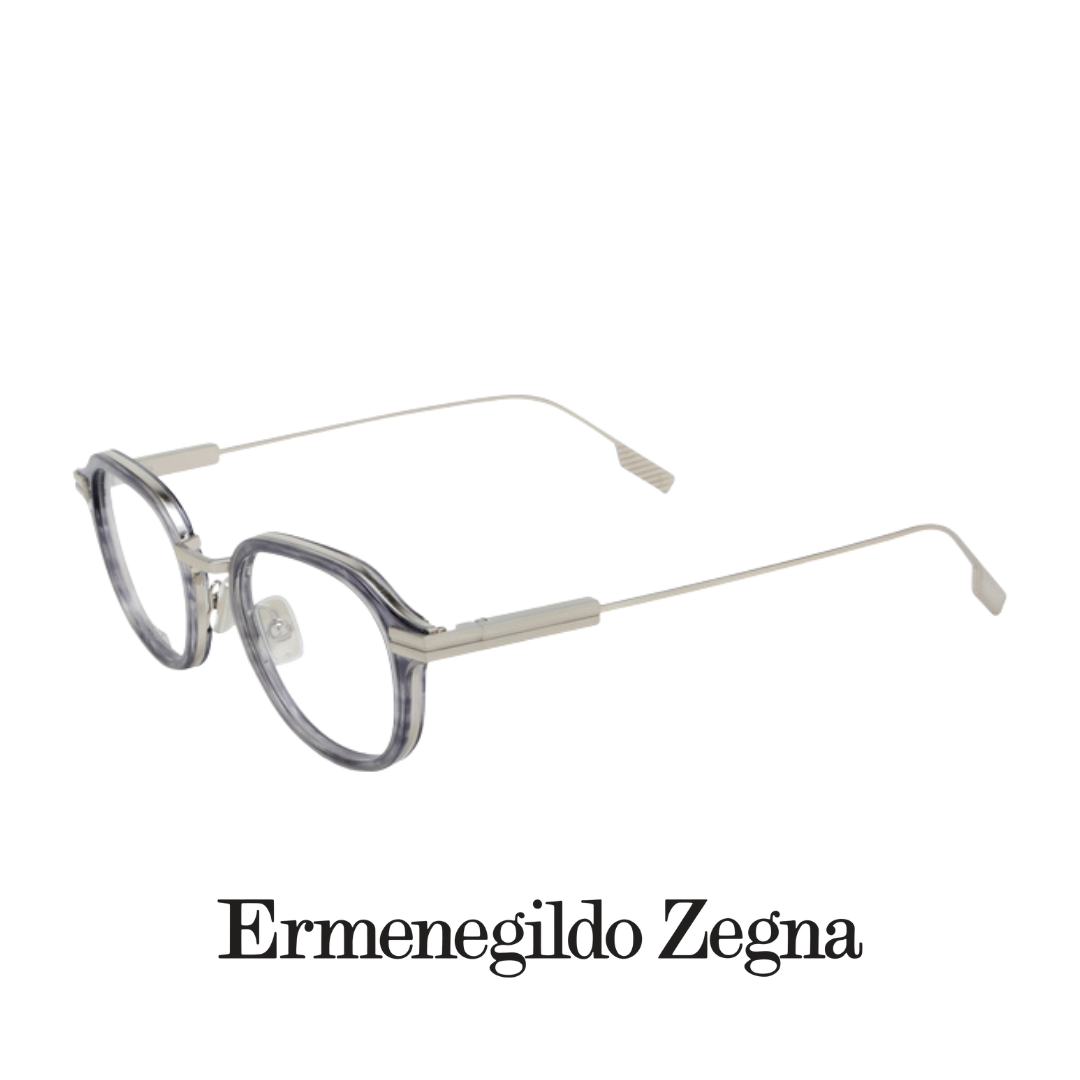 Ermenegildo Zegna Eyewear - Round Square - Shiny Grey