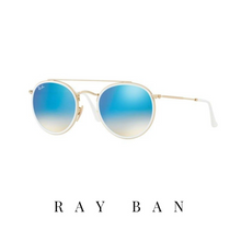 Ray Ban - Unisex - Gold/ Blue Gradient Mirror