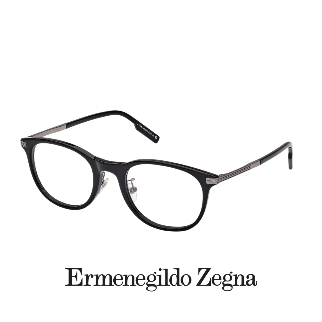 Ermenegildo Zegna Eyewear - Round Square - Black