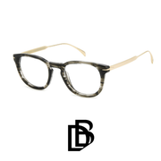 David Beckham Eyewear - Square - Gold&Grey - Titanium Tample
