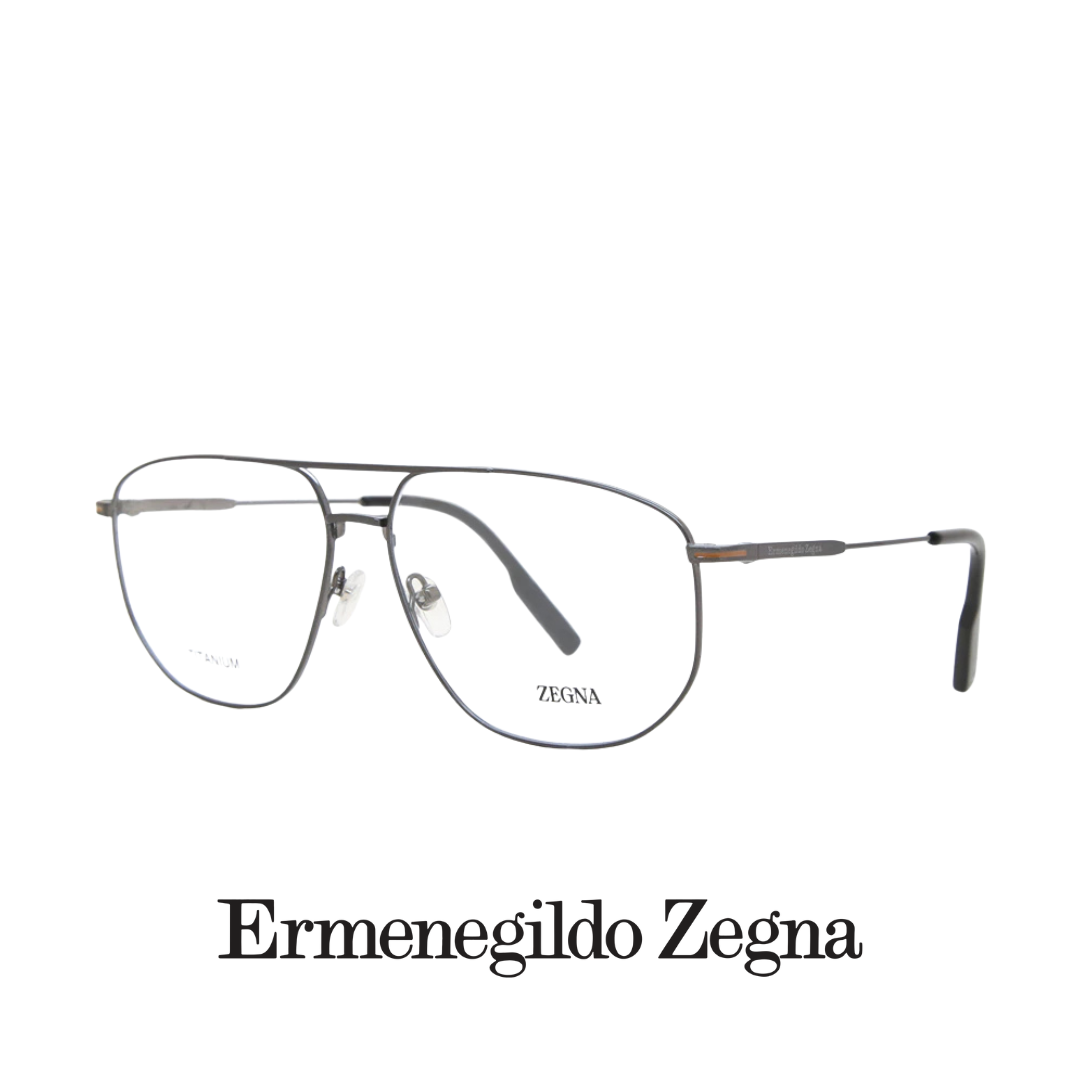 Ermenegildo Zegna Eyewear - Aviator Rectangle XL - Titanium - Dark Grey