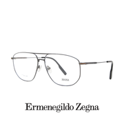 Ermenegildo Zegna Eyewear - Aviator Rectangle XL - Titanium - Dark Grey
