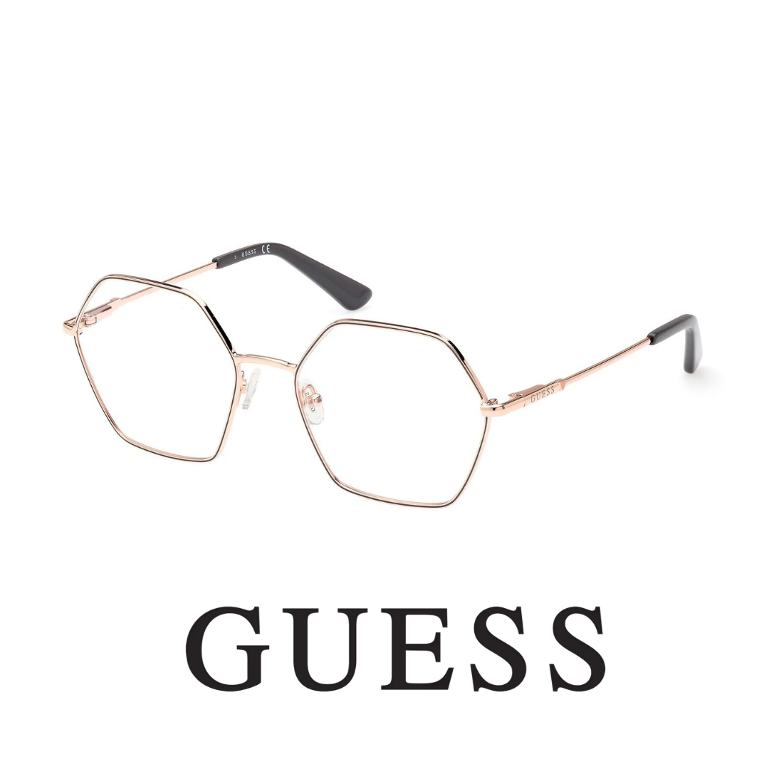 Guess Eyewear - Hexagonal - Shiny Rose Gold