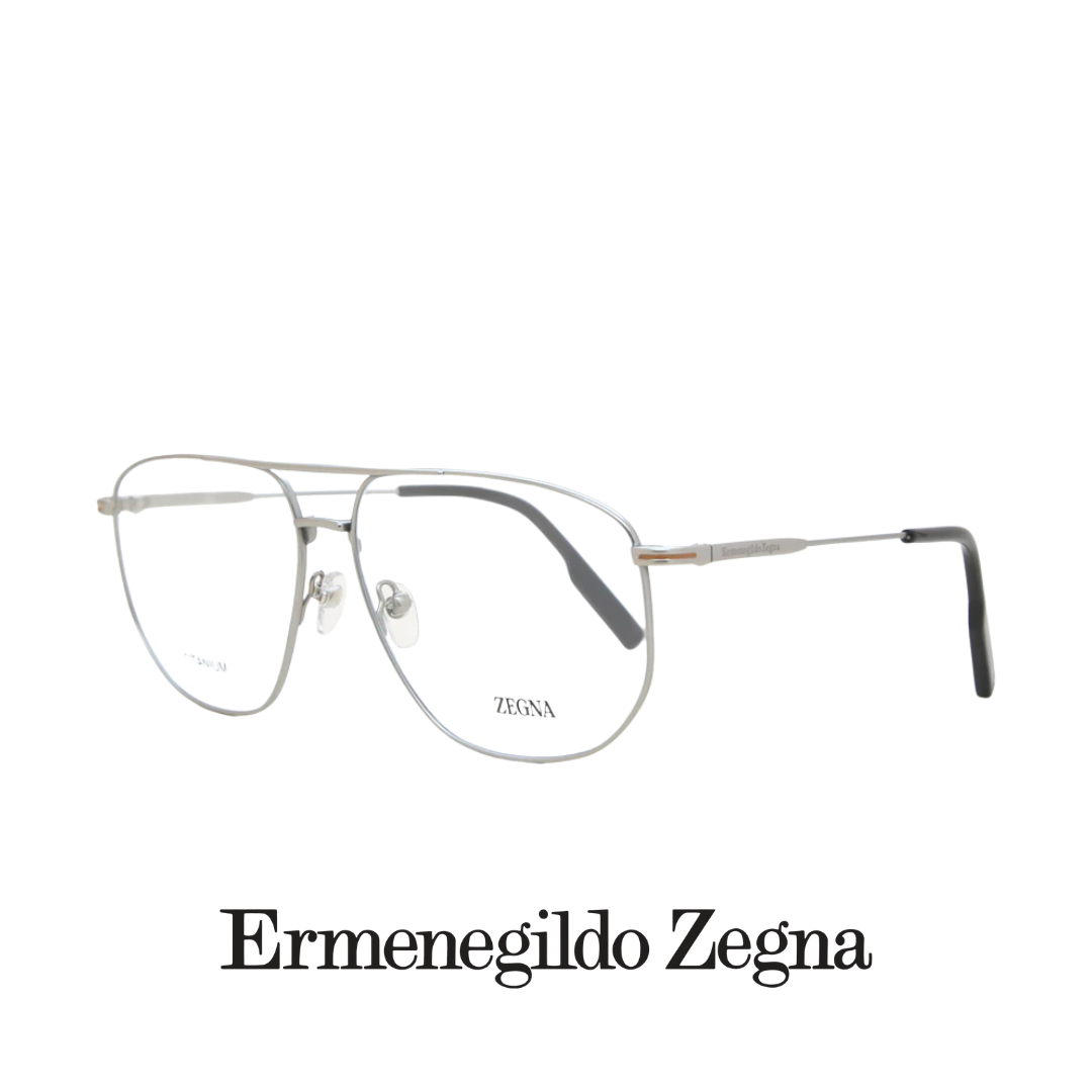 Ermenegildo Zegna Eyewear - Aviator Rectangle XL - Titanium - Silver