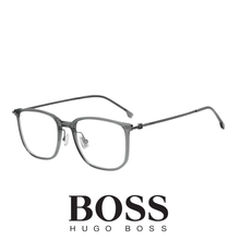 Hugo Boss Eyewear - Rectangle - Titanium Temple - Grey Dark Ruthenium