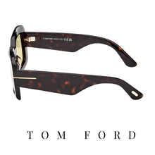 Tom Ford - Venetia - Rectangle  - Dark Havana
