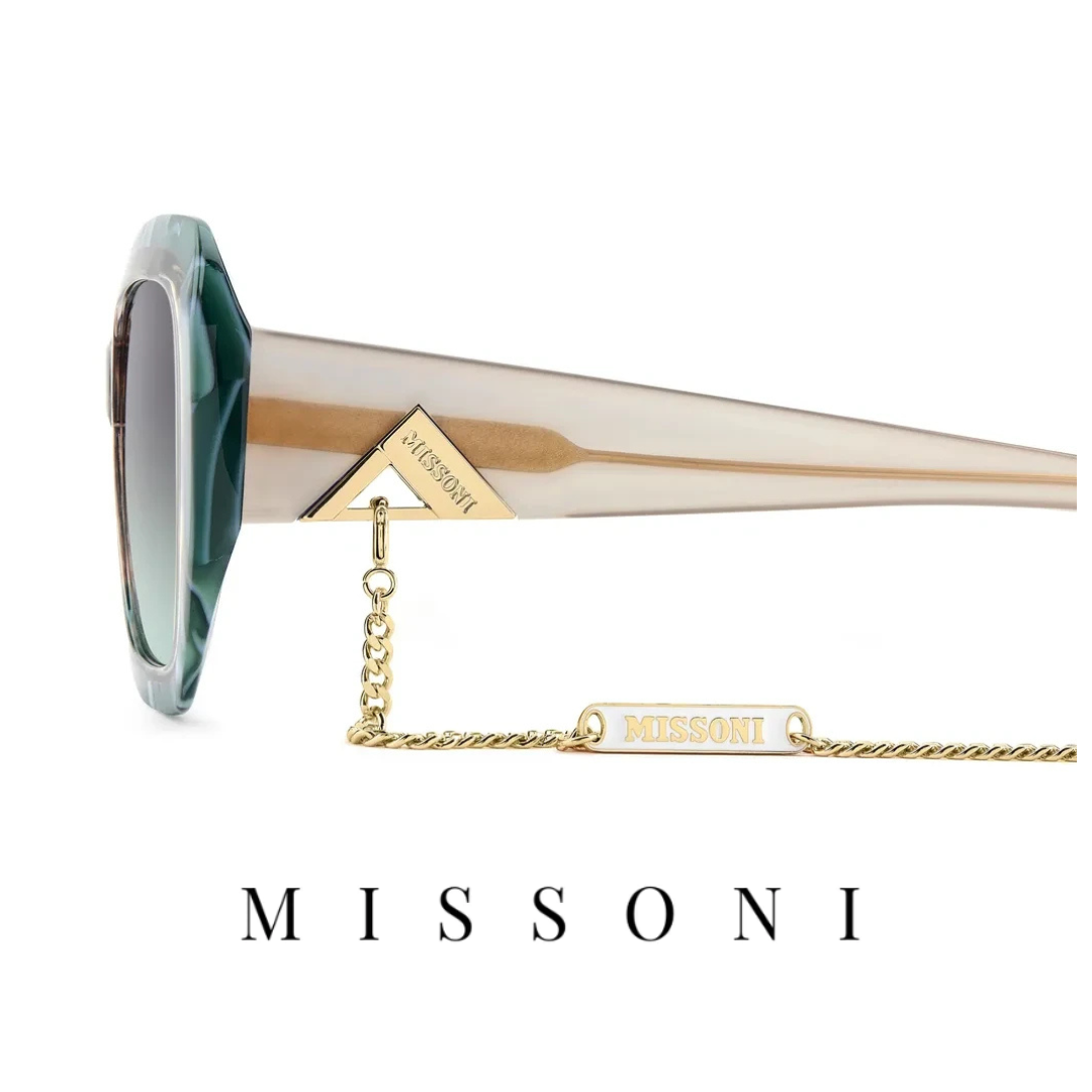Missoni - Oversized - Square - Green / Striped / Beige
