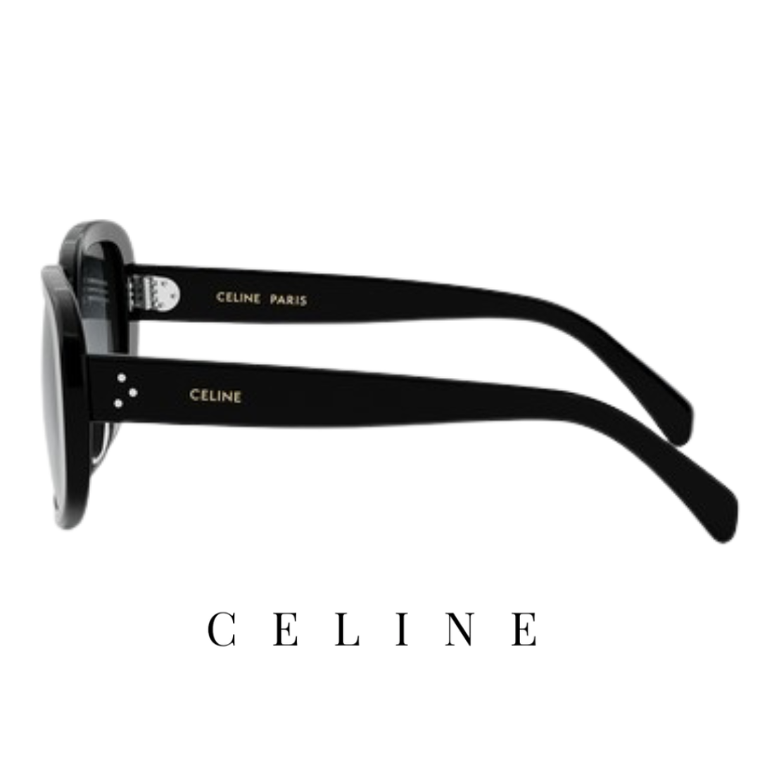 Celine - Bold - 3 Dots - Butterfly / Geometric - Shiny / Black
