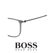 Hugo Boss Eyewear - Rectangle - Titanium Temple - Grey Dark Ruthenium