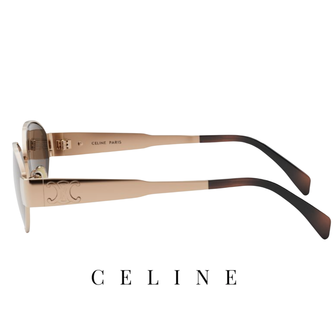 Celine - Triomphe - Metal - Oval - Rose / Gold