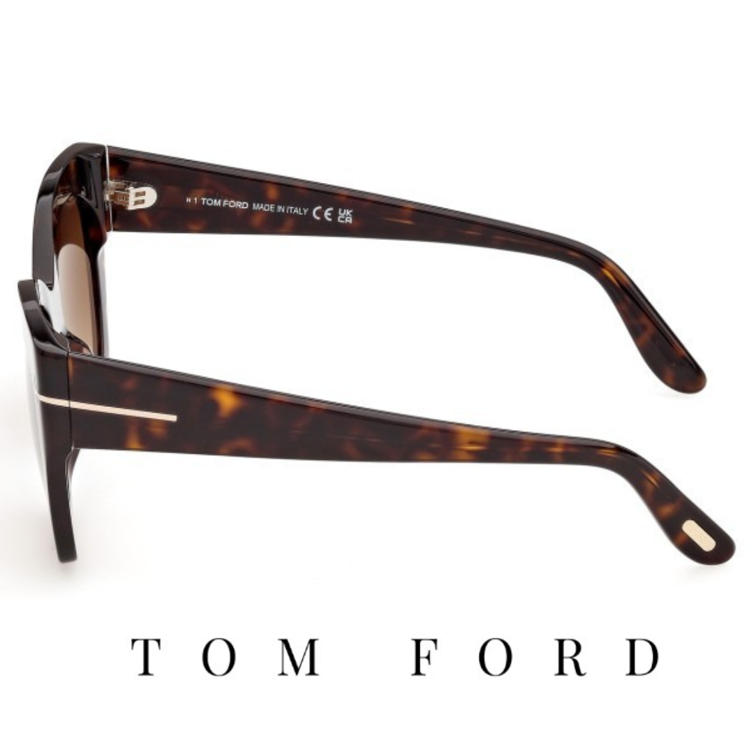 Tom Ford - Joni -02 - Butterfly - Soft Cat Eye - Dark / Havana