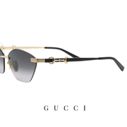 Gucci - Gold and Black - Cat Eye / Rimless