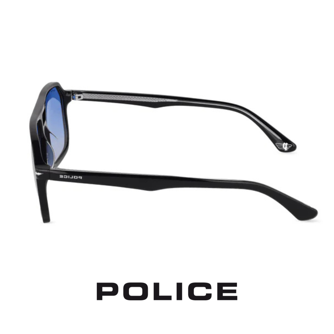 Police - "Champ 8  " -  Shiny / Black / Gold - Blue