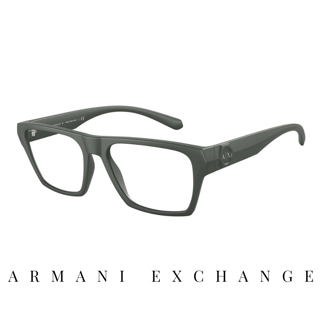 Armani Exchange Eyewear - Square - Dark Green Mat