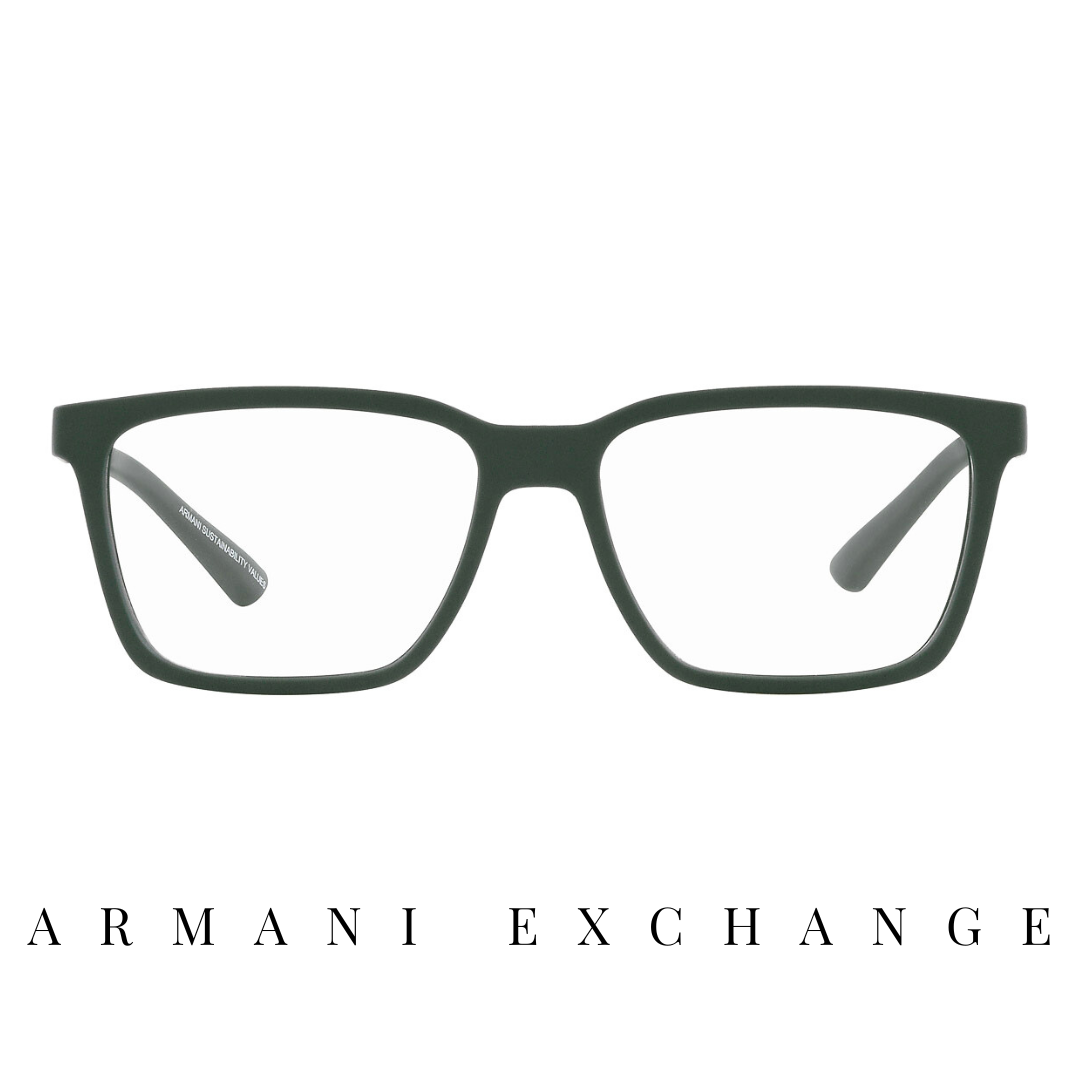 Armani Exchange Eyewear - Square - Dark Green Mat