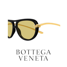 Bottega Veneta - Knot Aviator - Black/Yellow