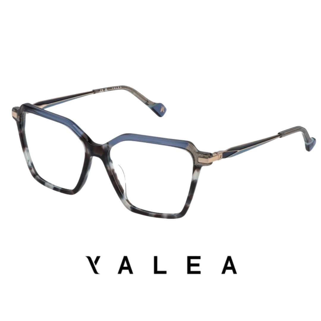 Yalea Eyewear - Doris  - Square -  Shiny Blue Tortoise
