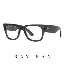 Ray Ban Eyewear - 'Mega Wayfarer' - Unisex - Transparent Dark Blue/Havana