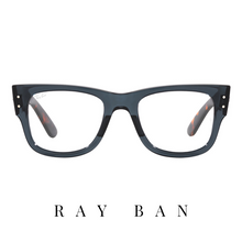 Ray Ban Eyewear - 'Mega Wayfarer' - Unisex - Transparent Dark Blue/Havana