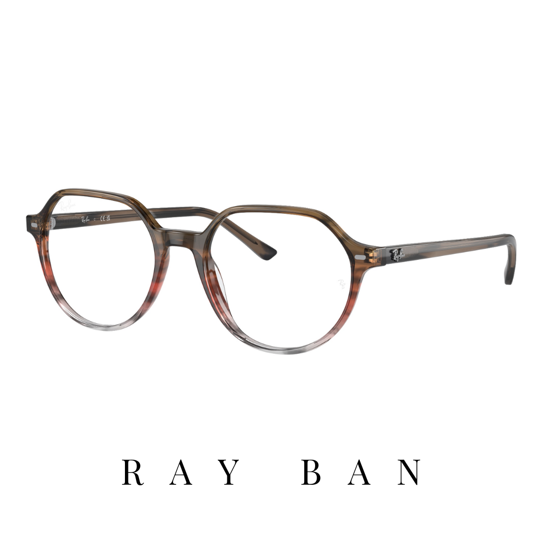 Ray Ban Eyewear - 'Thalia' - Striped Brown Gradient Red