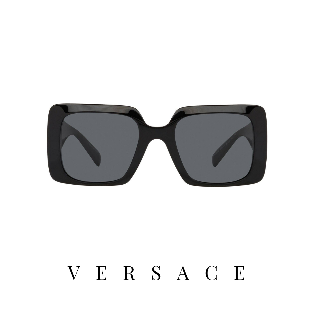 Versace - "Medusa Stud Squared" - Black
