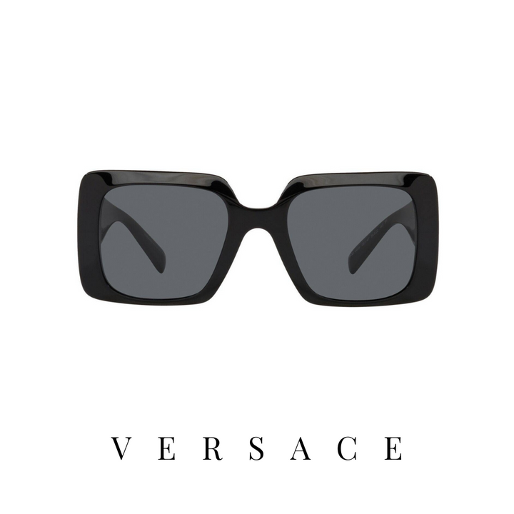 Versace - "Medusa Stud Squared" - Black