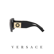 Versace - "Medusa Stud Squared" - Black