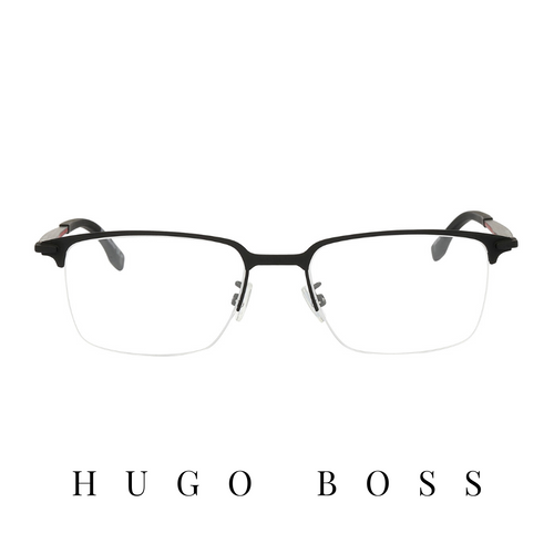 Hugo Boss Eyewear - Semi-Rimless - Black Mat/Brown Mat