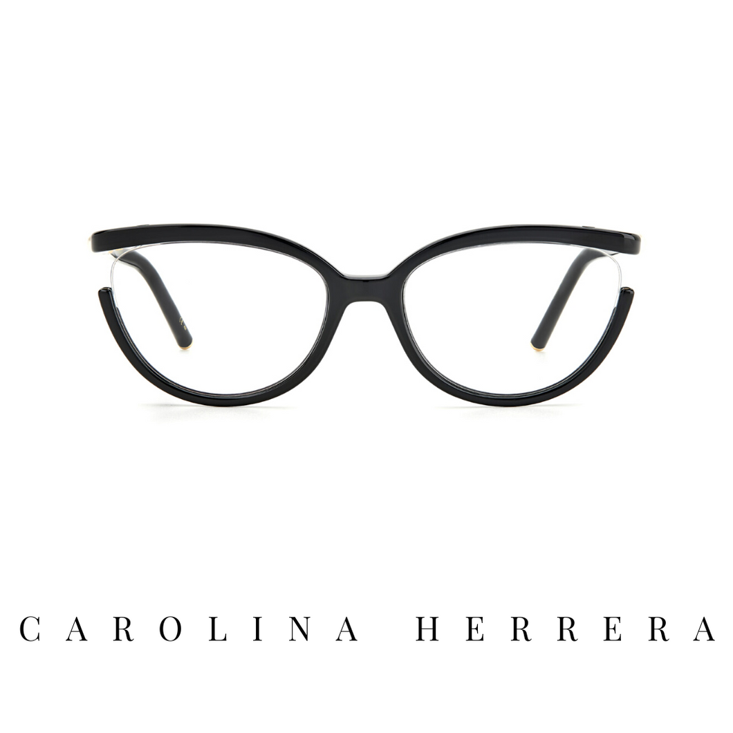Carolina Herrera Eyewear - Semi-Rimless - Cat-Eye - Black