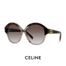 Celine - 'Oversized' - Havana/Transparent Beige