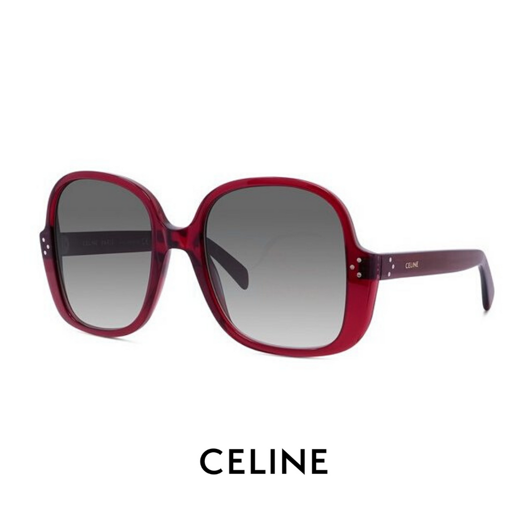 Celine - 'Oversized' - Transparent Burgundy