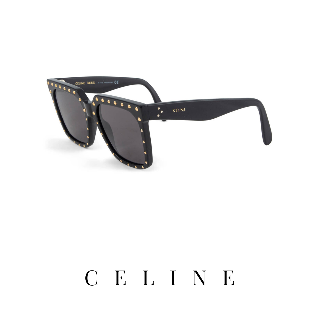 Celine - Oversized - Square - Black/Gold&Grey