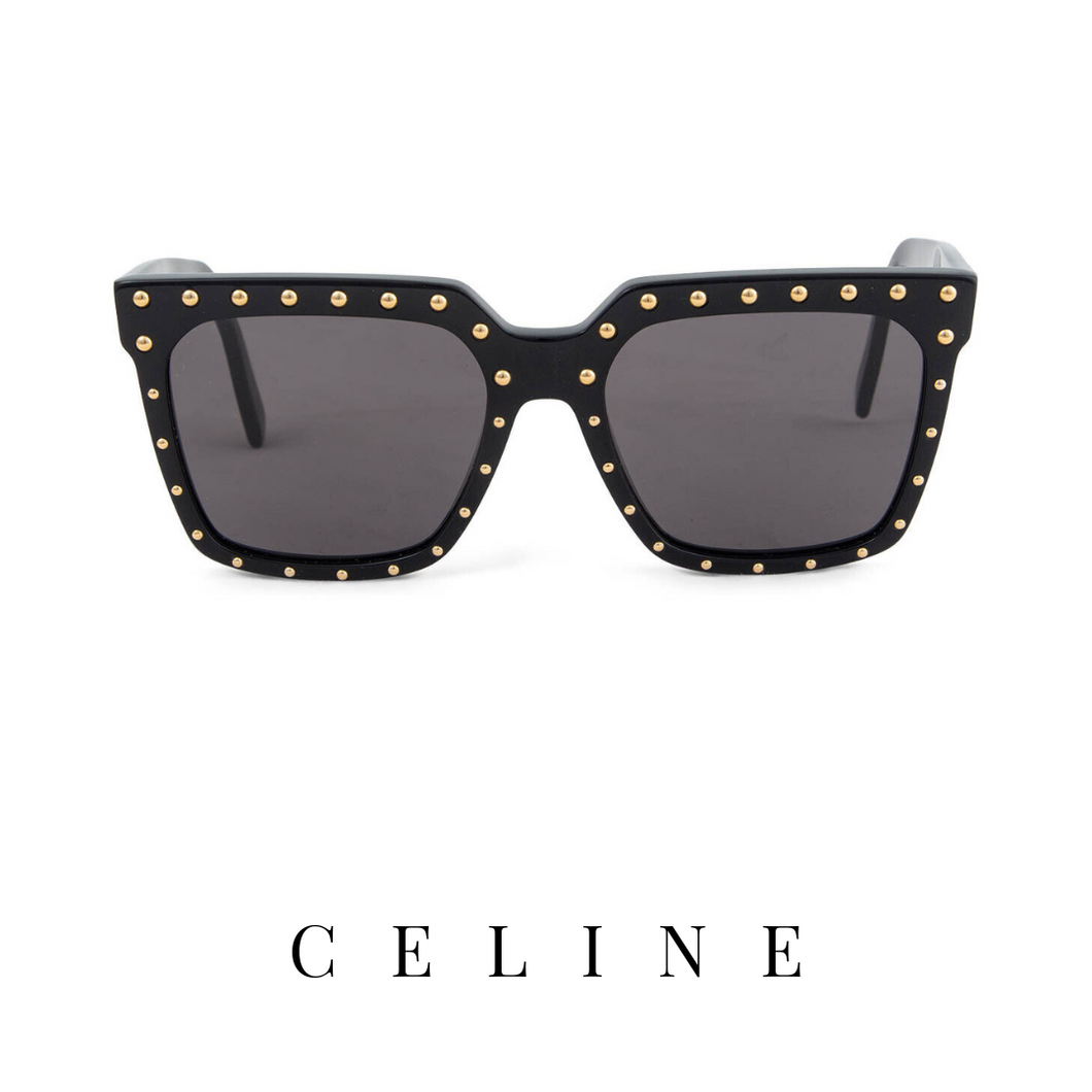 Celine - Oversized - Square - Black/Gold&Grey