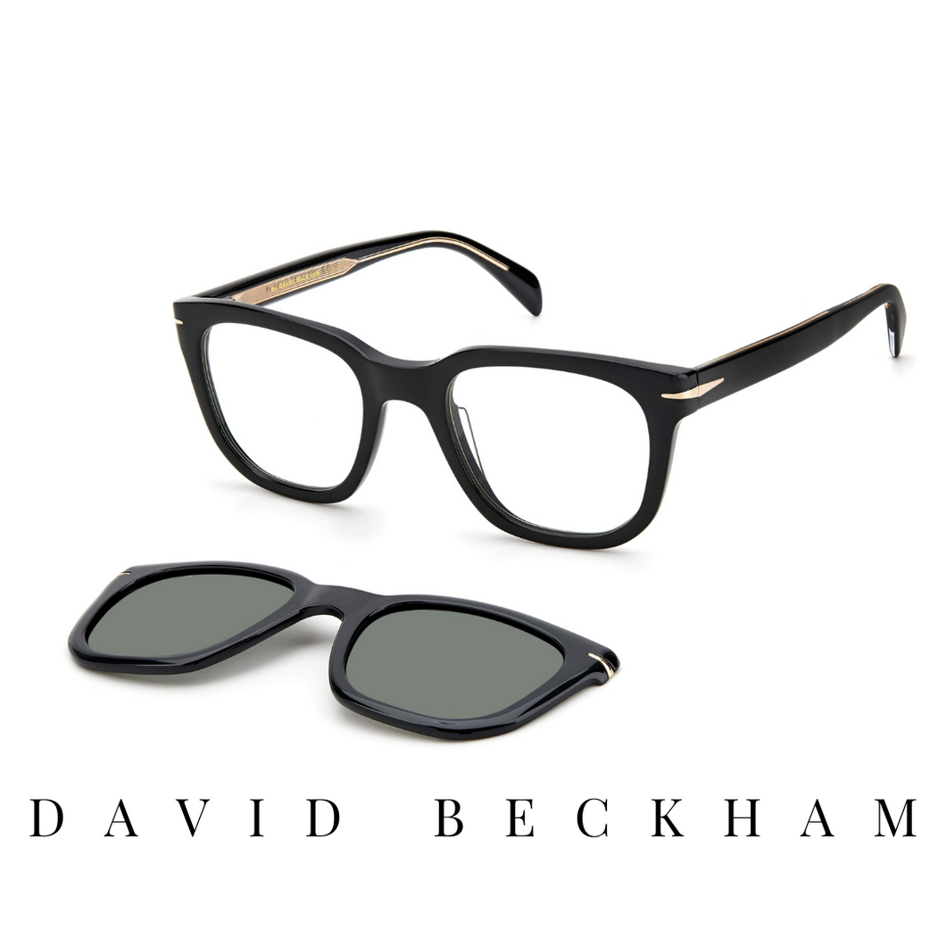 David Beckham Eyewear - Square - Black&Green - Clip-On