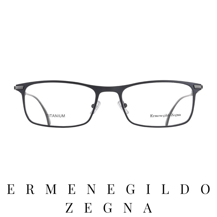 Ermenegildo Zegna Eyewear - Rectangle - Black Mat/Silver
