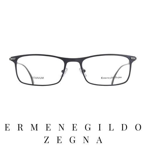 Ermenegildo Zegna Eyewear - Rectangle - Black Mat/Silver