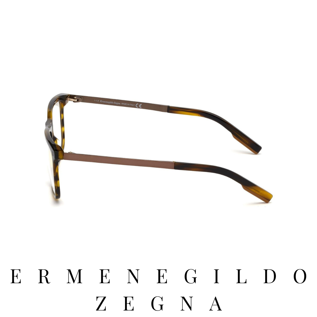 Ermenegildo Zegna Eyewear - Rectangle - Light Havana