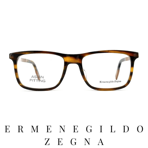 Ermenegildo Zegna Eyewear - Rectangle - Light Havana