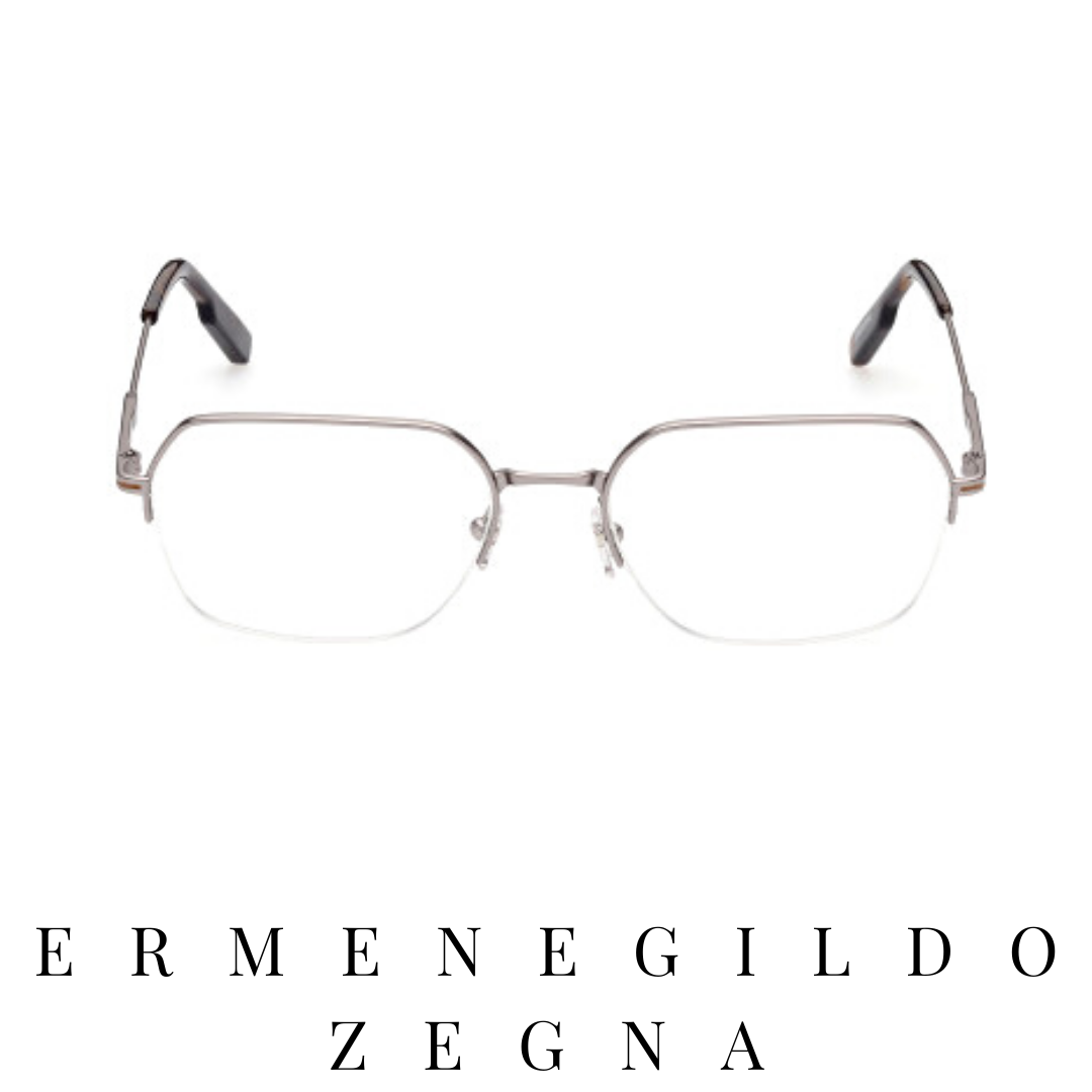 Ermenegildo Zegna Eyewear - Semi-Rimless - Gunmetal