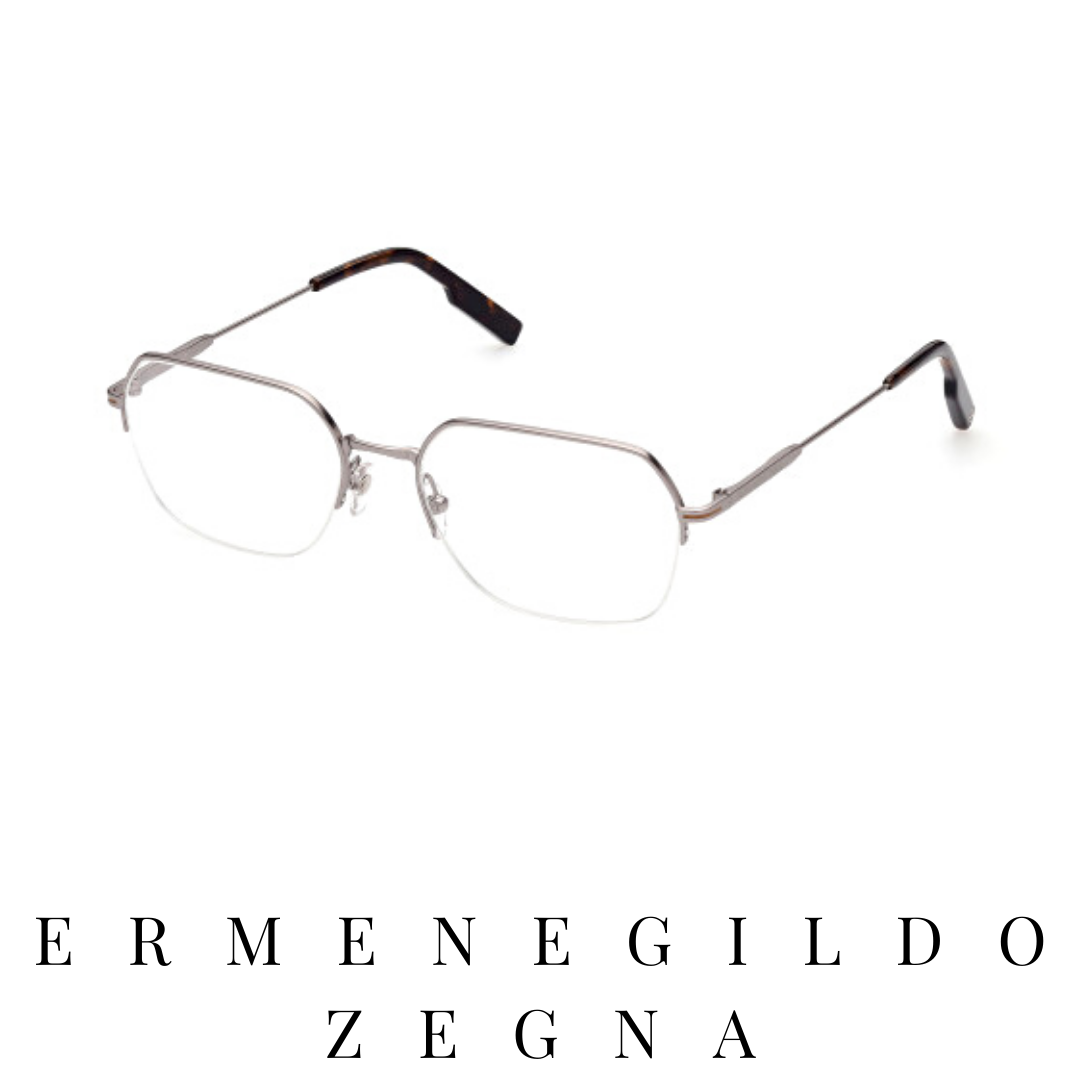 Ermenegildo Zegna Eyewear - Semi-Rimless - Gunmetal